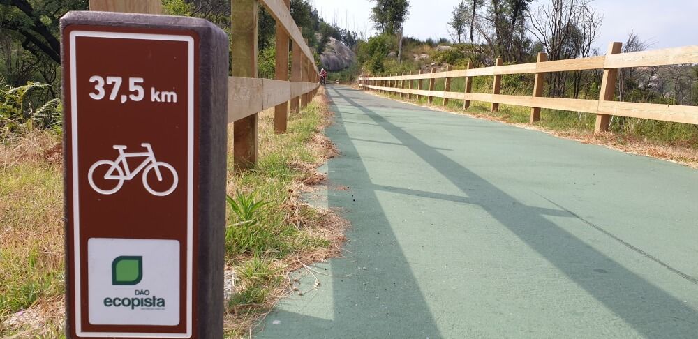 Passeio de bicicleta elétrica por trilhos fáceis no centro de Portugal